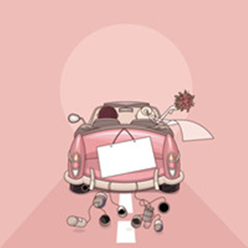 Estilo de dibujos animados, elementos de la boda 03 - vector de material