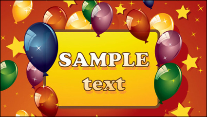 Dibujos animados tarjeta de cumpleaños - vector de material
