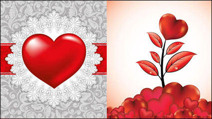Da de San Valentn romntico en forma de corazn los elementos - vector de material