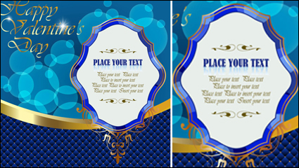 Hermosas tarjetas da de fiesta 03 - vector de material