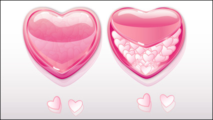 Hermosa forma de corazn vector elemento material