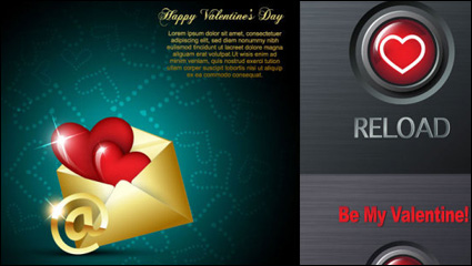 Da de los elementos romnticos de San Valentn - vector de material
