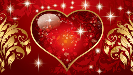 Hermosa de San Valentn patrn de vector de material