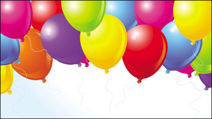 Hermosas globos de colores 04 - vectoriales