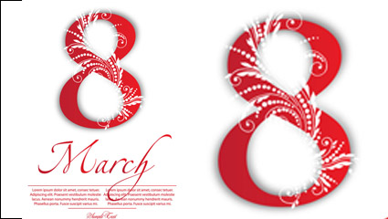 Da de la Mujer del tema -3 vector de material