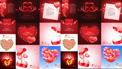 10 bellamente diseñado en forma de corazn tema vector material