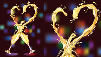 En forma de corazn de vectores -3 champn