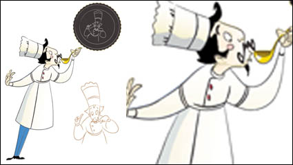 Personajes de dibujos animados chef de 07 - vector de material