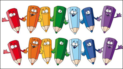 Dibujos animados de lpiz 02 - vector de material