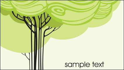 Dibujos animados dibujos de lneas de rboles 02 - vector