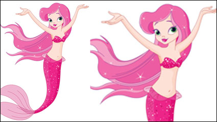 Cartoon sirena 03 - vector