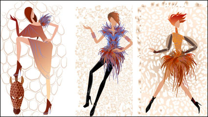 Moda joven de dibujos animados - vector