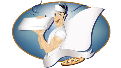 Personajes de dibujos animados cocinar 04 - vector