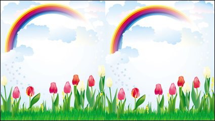 Caricatura del Arco Iris 05 - vector
