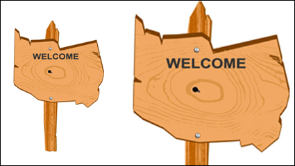 Cartoon cartel de madera 03 - vector
