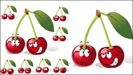 Cartoon expresin de la fruta 05 - vector