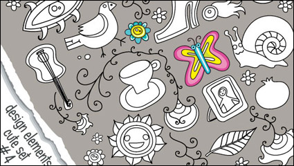 Precioso pintada a mano de fondo de grficos vectoriales de material