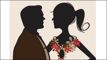 Hombres y mujeres de material de vectores
