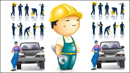 Los trabajadores de vectores de mantenimiento