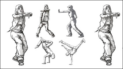 Figuras danzantes vector de material