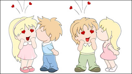 Encantadora niños vector de material