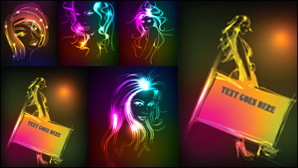 Vector de la luz la belleza material de dibujo