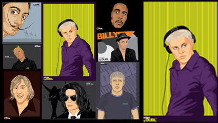 + + Pintura Retrato vector de material + +