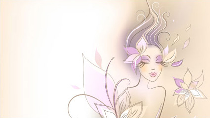 De ilustracin de moda las mujeres vector de material -1