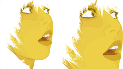 La novia del cabello blanco vector