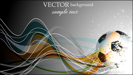 El ftbol y el material dinmico vector de lneas