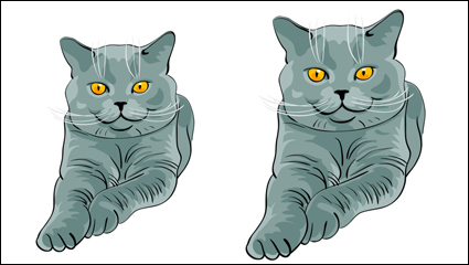 Animal del gato de material 02 - vector