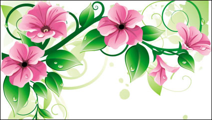 Hermosas flores 03 - vector de material