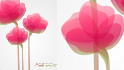 Moda flores vector material