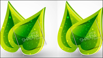 Primavera las hojas verdes 01 - Vector