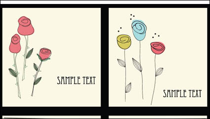 Bellas flores vector material -1