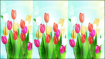 Hermosa flores vector material -4