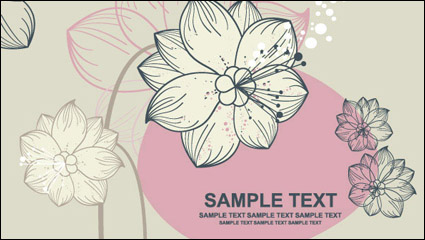 Bellas flores vector material -1