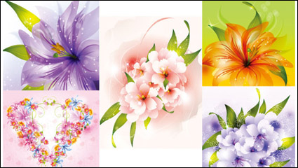 Hermosas flores - vector