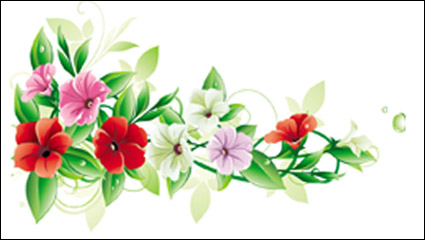 Hermosas flores 01 - vector