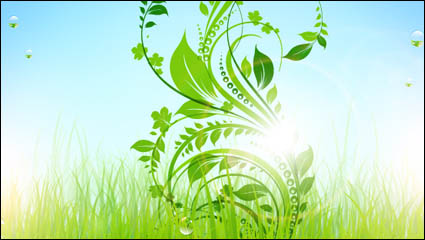 La hierba de color verde 05 - vector