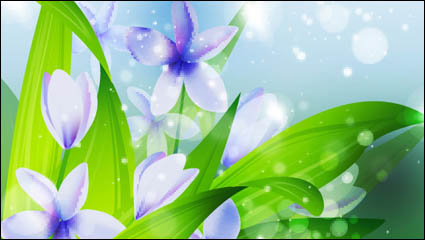 Hermosa flores vector material -1