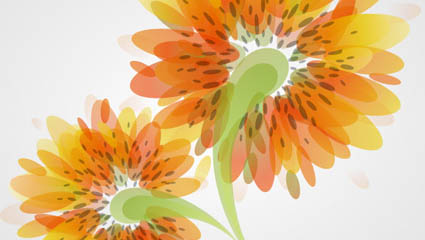 Moda flores vector material -2