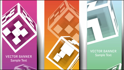 Hermosa tarjeta largo 03 - vector material