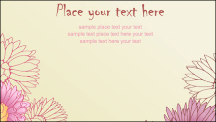 Beautiful flores fondo 01 - vector de material