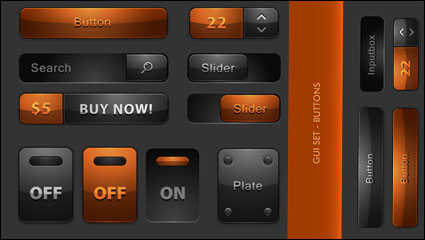 Icono del botn vector material refinado - 04