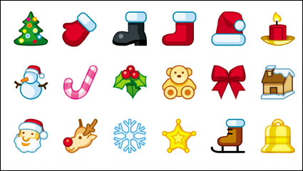 Dibujos de Navidad iconos vectoriales