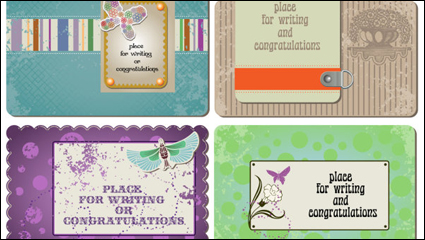 Cartas Beautiful 03 - vector de material