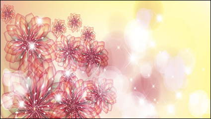 La tendencia de fondo flores 01 - Vector