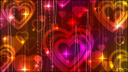 Gorgeous luz del da de San Valentn 04 - Vector