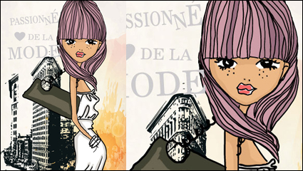Fashion Shopping Girl 03 - vector de material